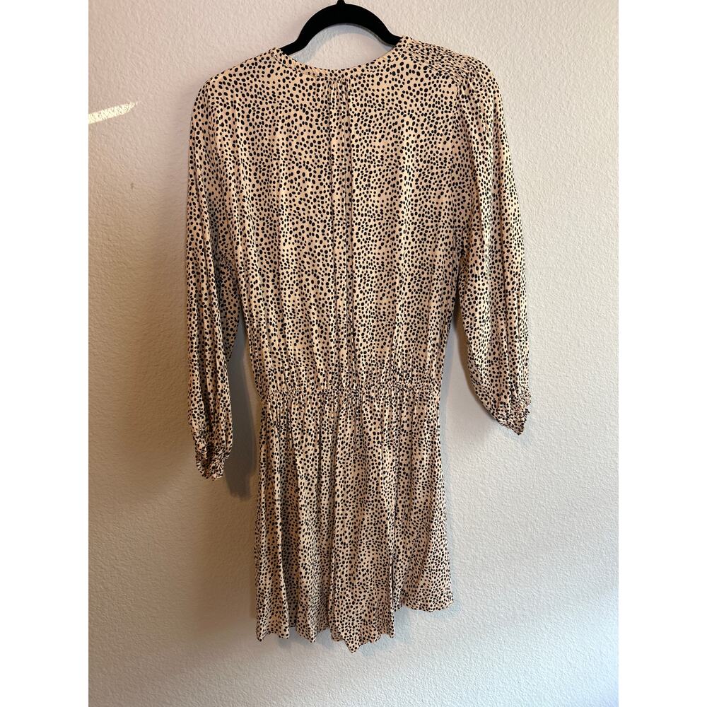 Anthropologie Beachgold | Tan/Black Polka Dot Half Sleeve Romper | Small - Picture 11 of 14